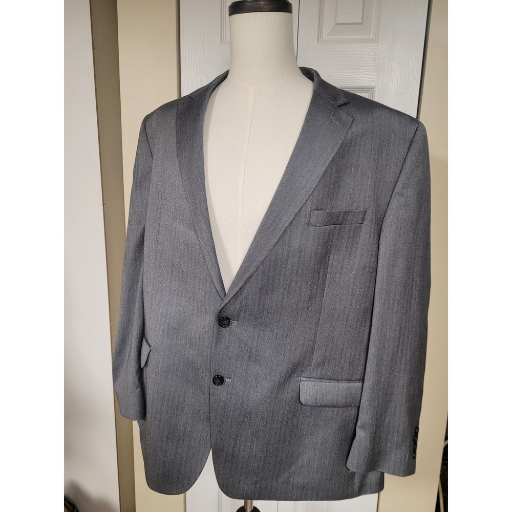 Lauren Ralph Lauren Mens Grey Herringbone Blazer Sport Coat 52R 2-Button‎ Macy's